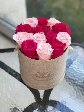 mix pink roses