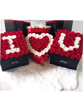 red and white roses