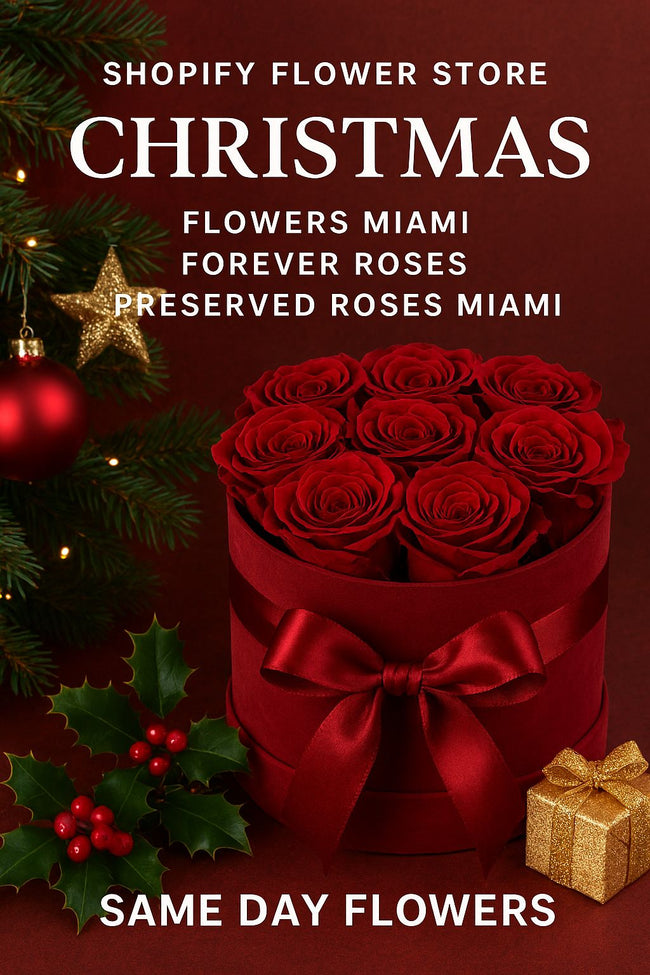🎄 Celebrate Christmas with Luxury Diamond Flowers – Eternal Roses Delivered Same Day in Miami 🎁   By Luxury Diamond Flowers