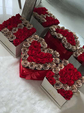 red and gold roses