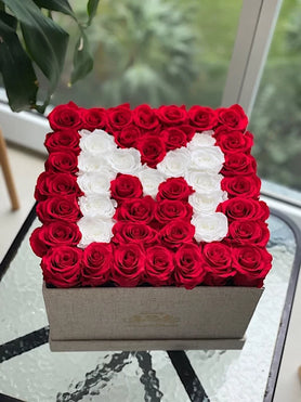 red and white roses