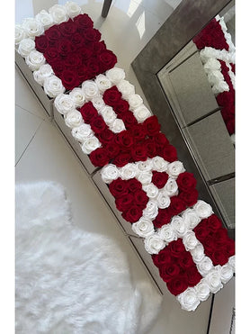 red and white roses