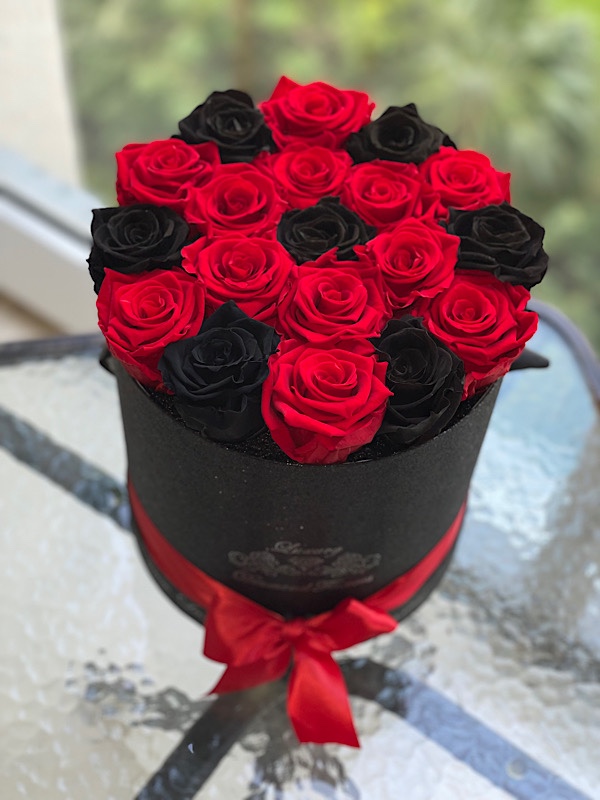 VIP1 - Luxurious 100 Fresh Red Roses Bouquet with a Bombom Heart decorated  with a Crown and Gold Butterflies - Love Flowers Miami